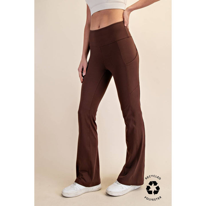 RAE MODE RECYCLED BUTTER FLARED LEGGINGS - TRUE RED
