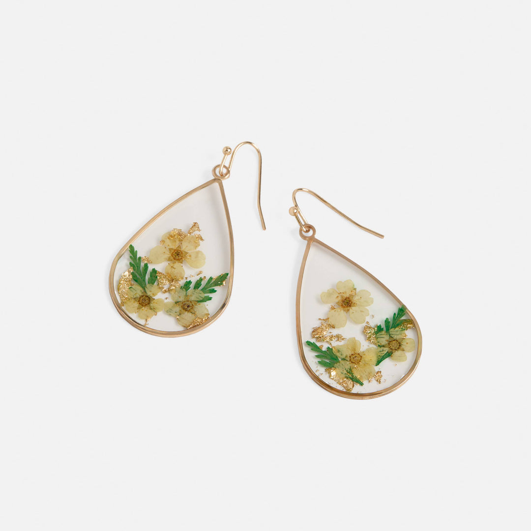 Pressed Flower Earrings - 6 shapes/designs