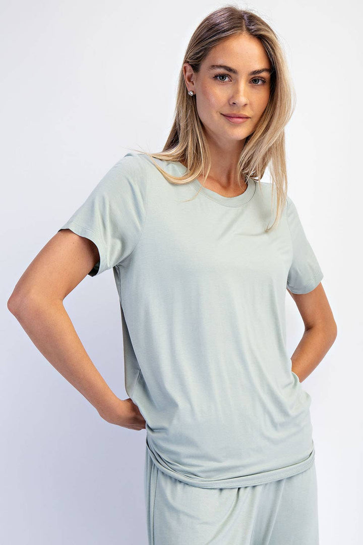 RAE MODE VISCOSE MODAL SHORT SLEEVE TOP - 3 COLORS