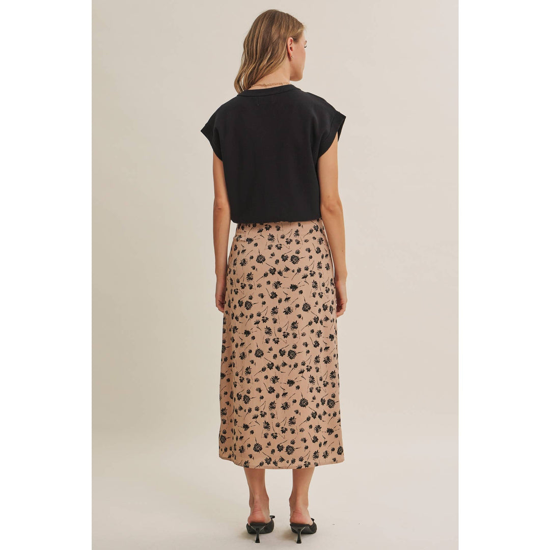 Midnight in Paris Floral Lace Midi Skirt