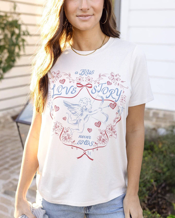 Crew Neck Graphic Tee - True Love