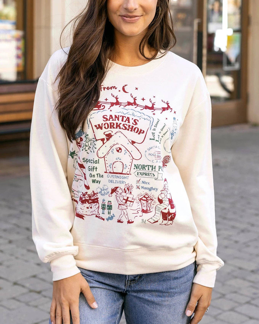 Signature Soft Graphic Sweatshirt - Santa's Workshop