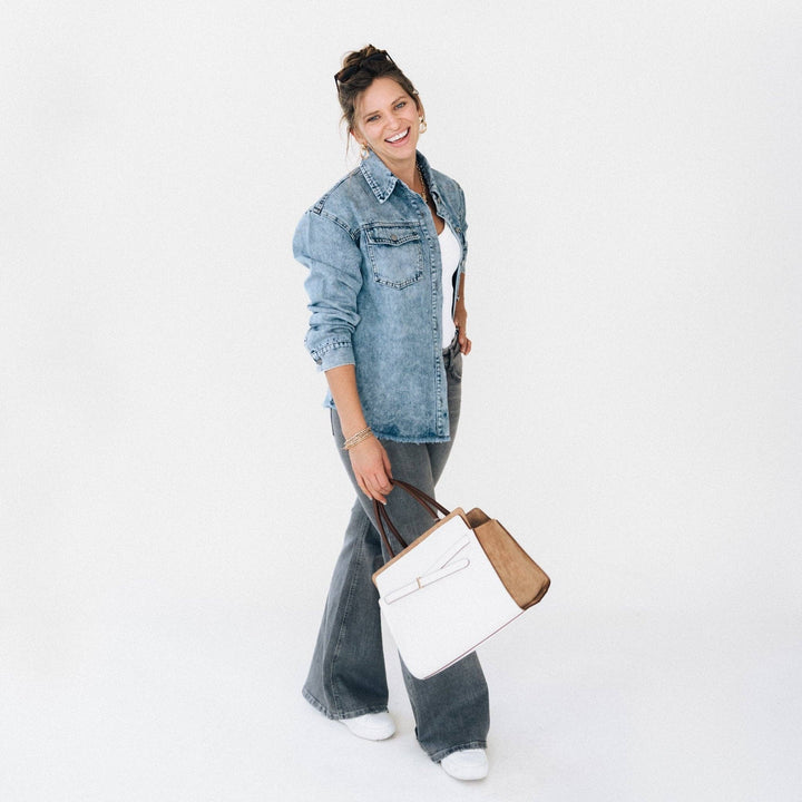 Better Together Raw Hem Denim Jacket - Womens