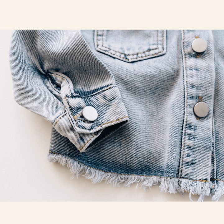 Better Together Raw Hem Denim Jacket - Kids