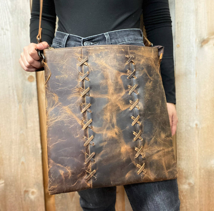 All Tooled Leather Crossbody    