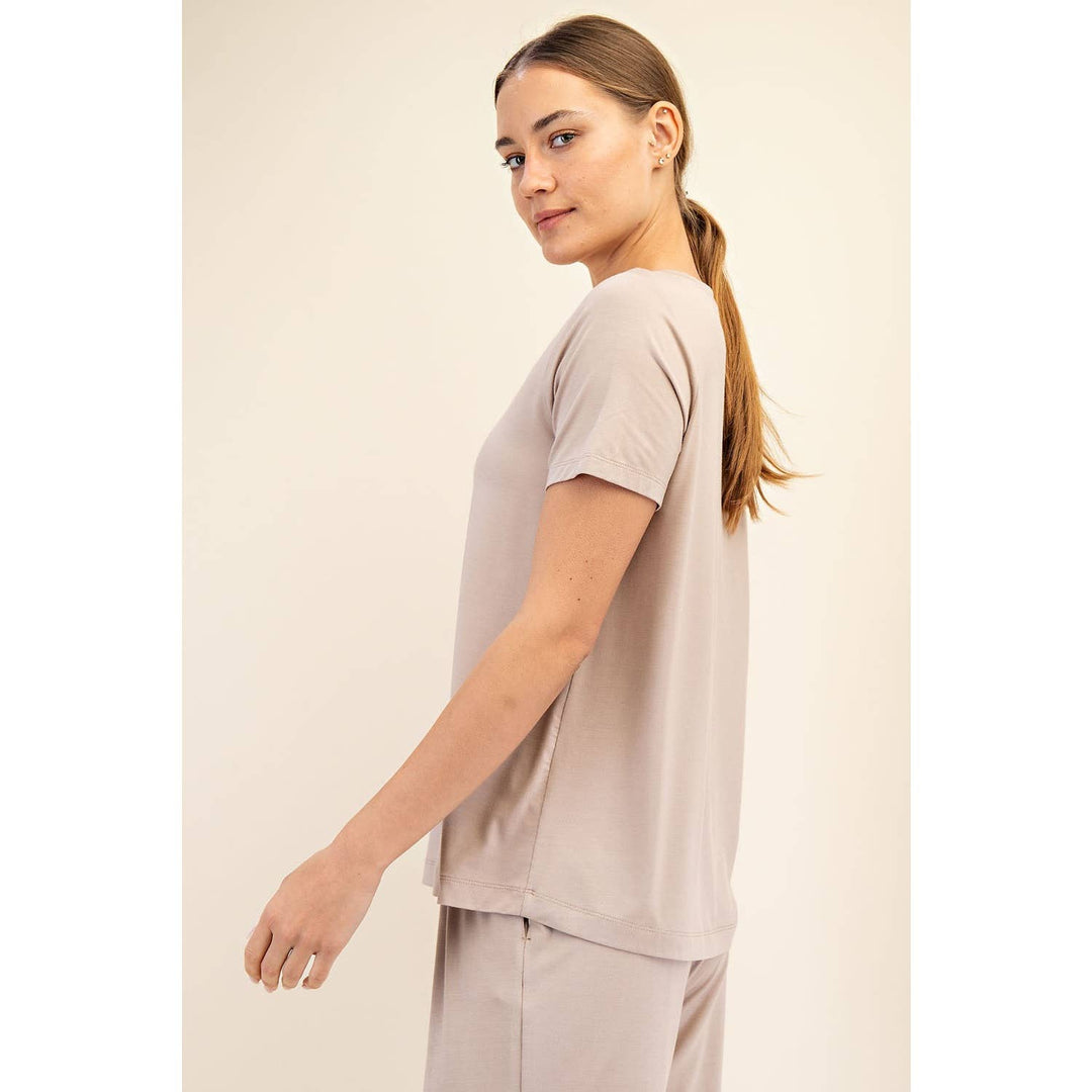 RAE MODE VISCOSE MODAL SHORT SLEEVE TOP - 3 COLORS