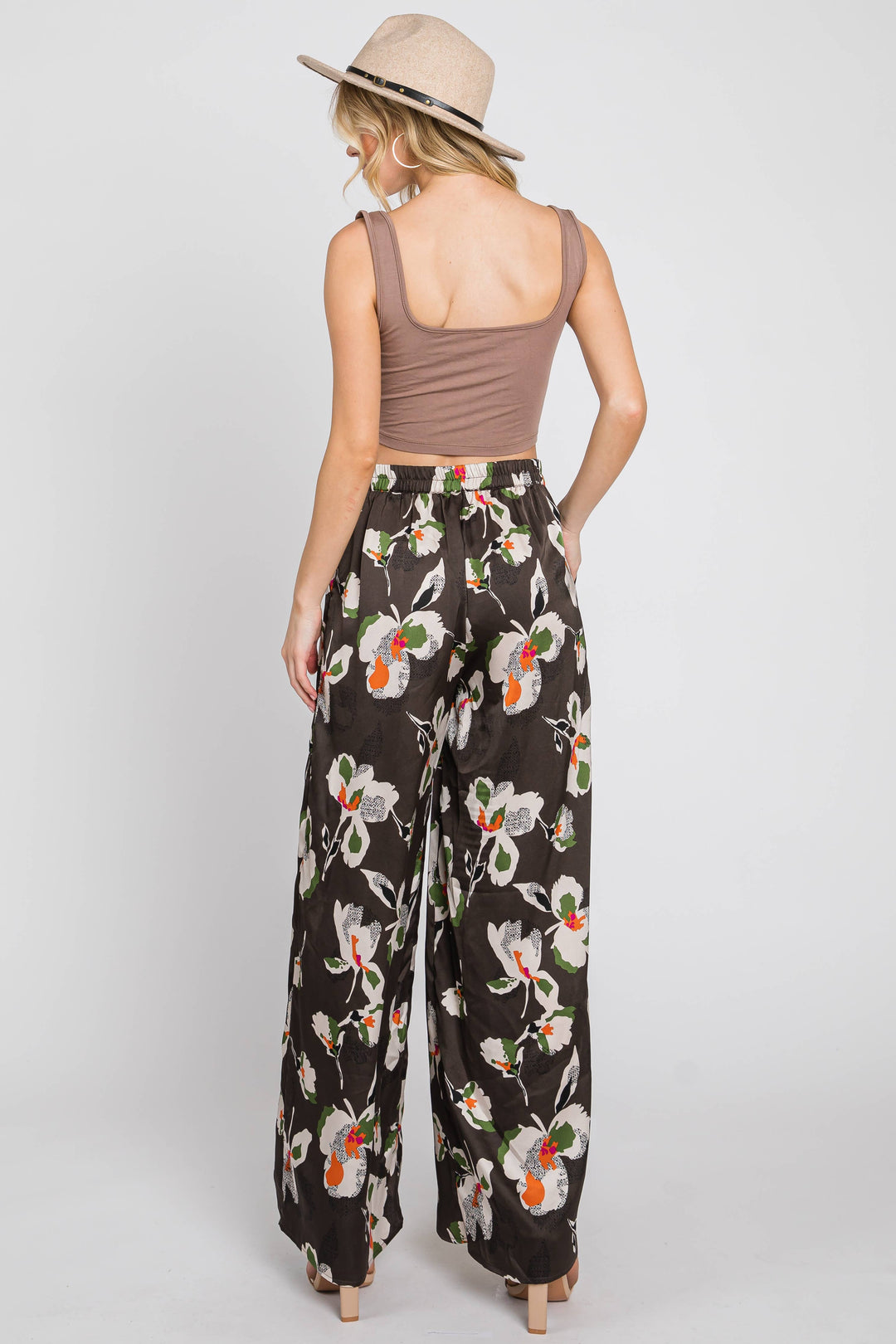 Bold Moves Floral Satin Statement Pants