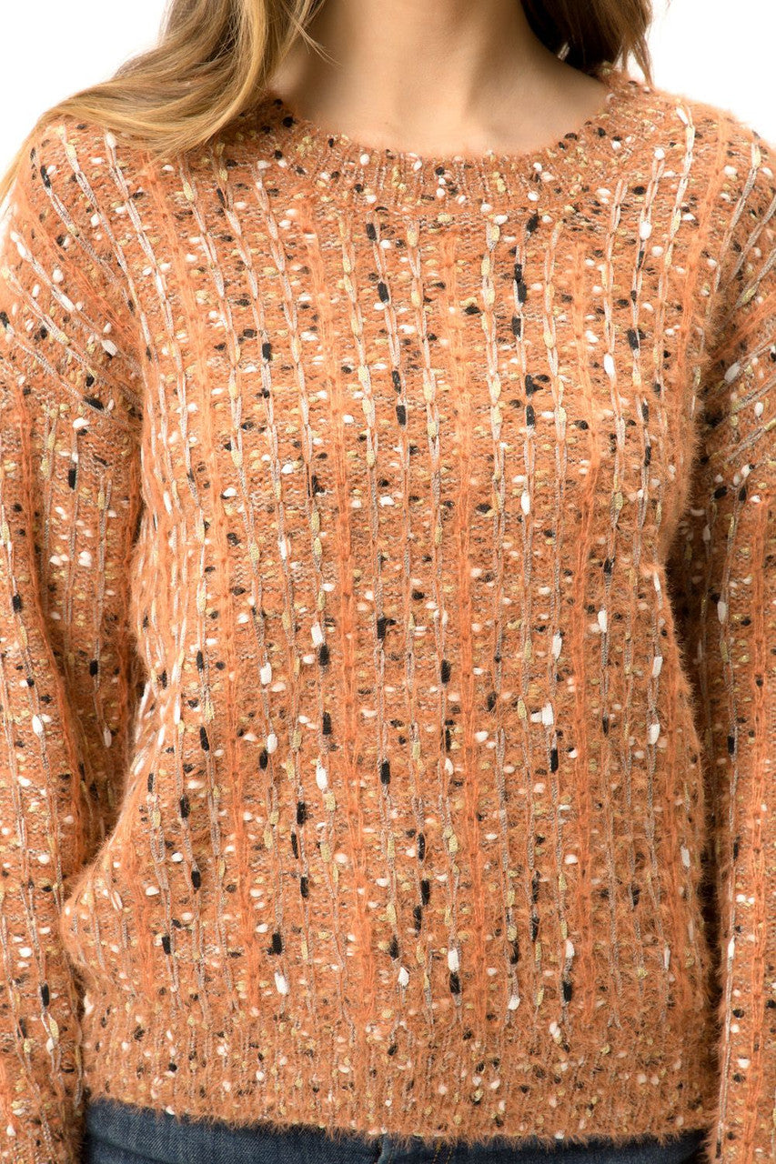 Lurex Sweater- In Rust