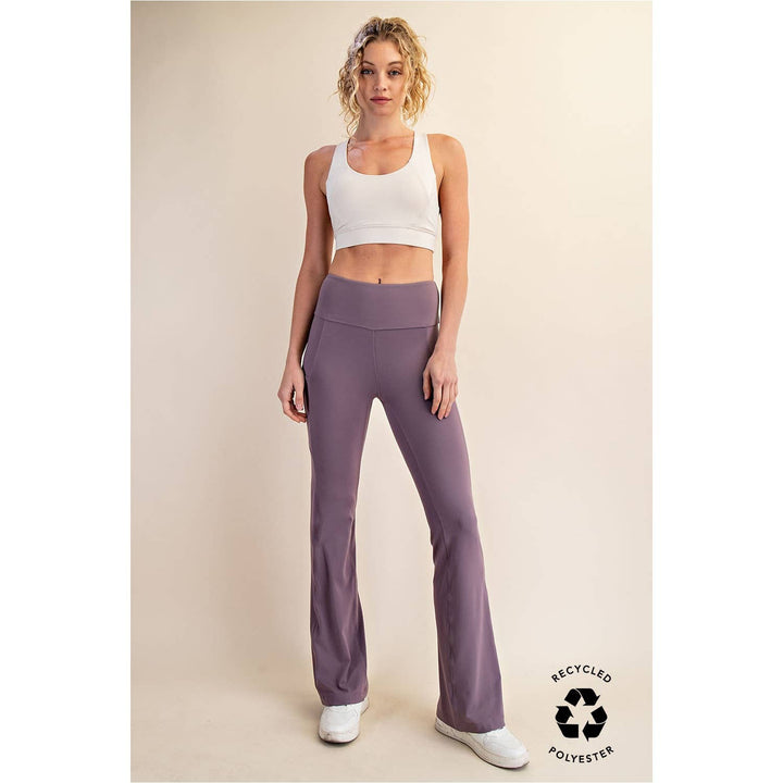 RAE MODE RECYCLED BUTTER FLARED LEGGINGS - TRUE RED