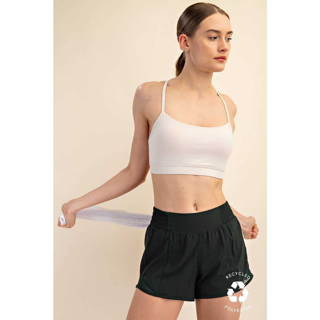 RAE MODE RECYCLED BUTTER Y BACK BRA TOP - JAVA