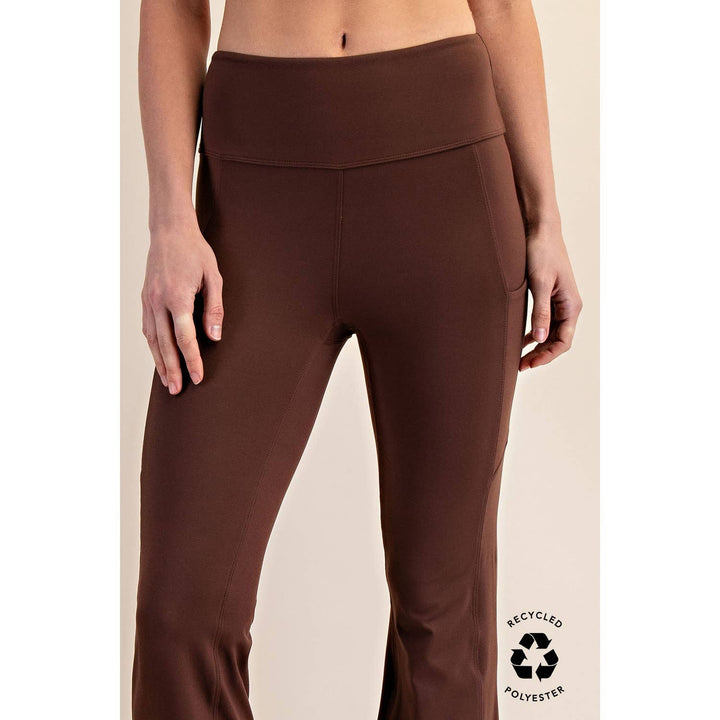 RAE MODE RECYCLED BUTTER FLARED LEGGINGS - TRUE RED
