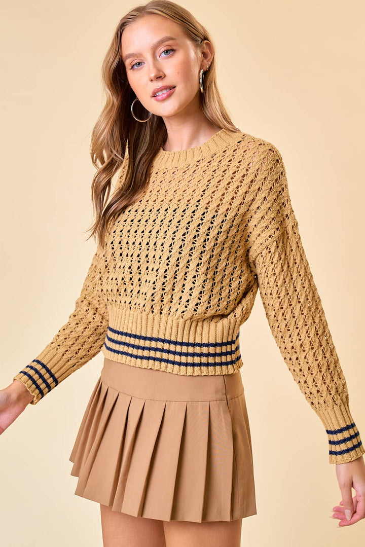 Golden Hour Open-Knit Sweater