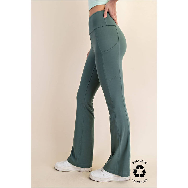 RAE MODE RECYCLED BUTTER FLARED LEGGINGS - TRUE RED