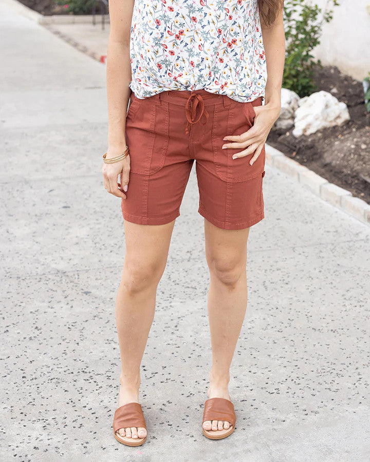 Grace and Lace- Terracotta Cargo Shorts