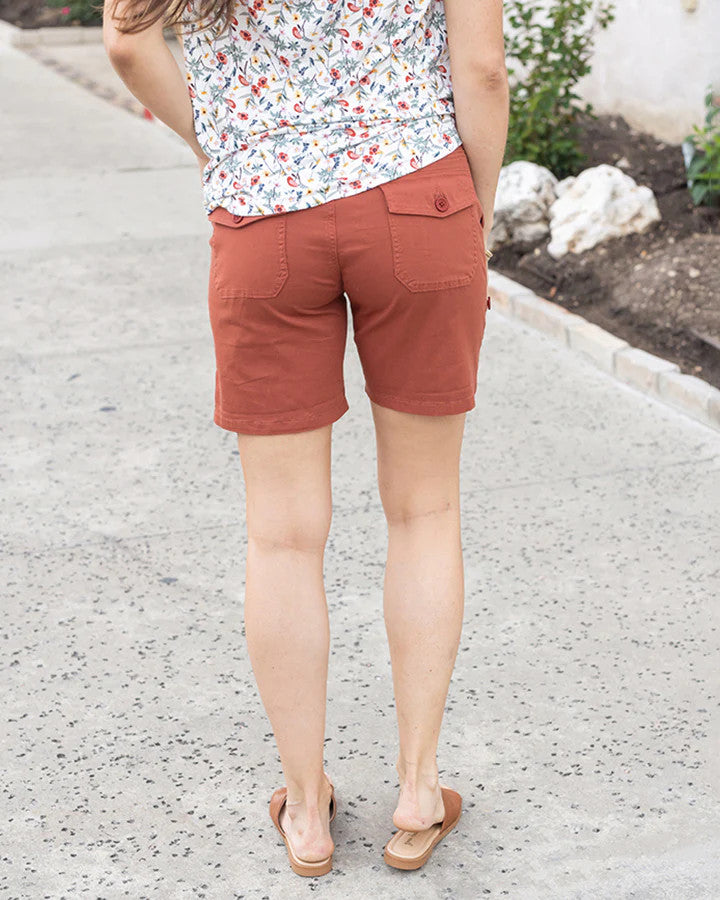 Grace and Lace- Terracotta Cargo Shorts