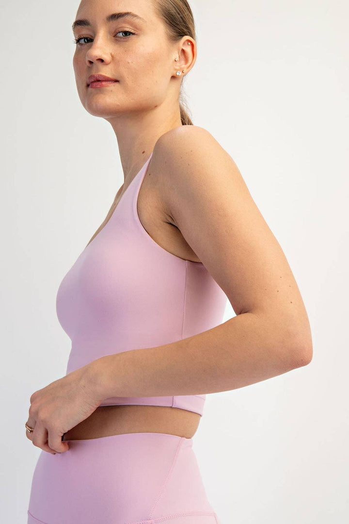 RAE MODE NYLON BUTTER SQUARE NECK CROPPED TANK - 2 colors!