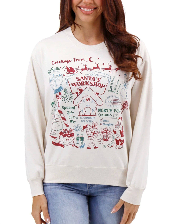 Signature Soft Graphic Sweatshirt - Santa's Workshop