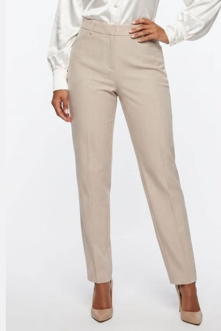 Zac & Rachel Slim Ankle Belted Pants - Pumice Stone