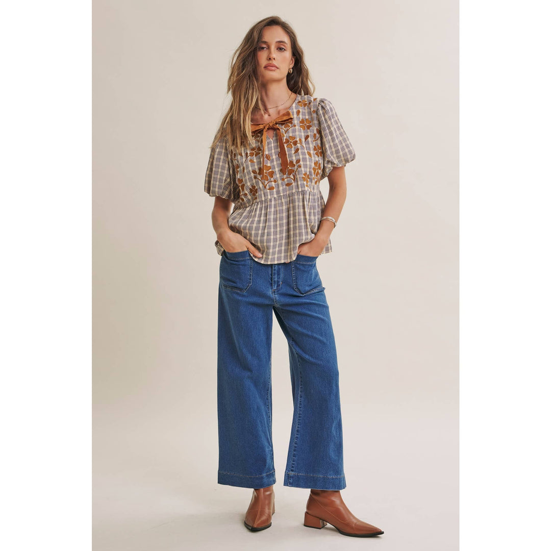 Country Charm Embroidered Blouse