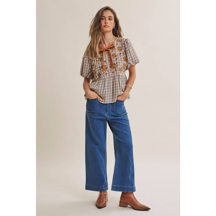 Country Charm Embroidered Blouse