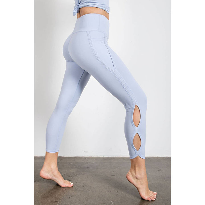 RAE MODE BUTTER HIGH RISE CROPPED YOGA LEGGINGS - GOLDEN APRICOT