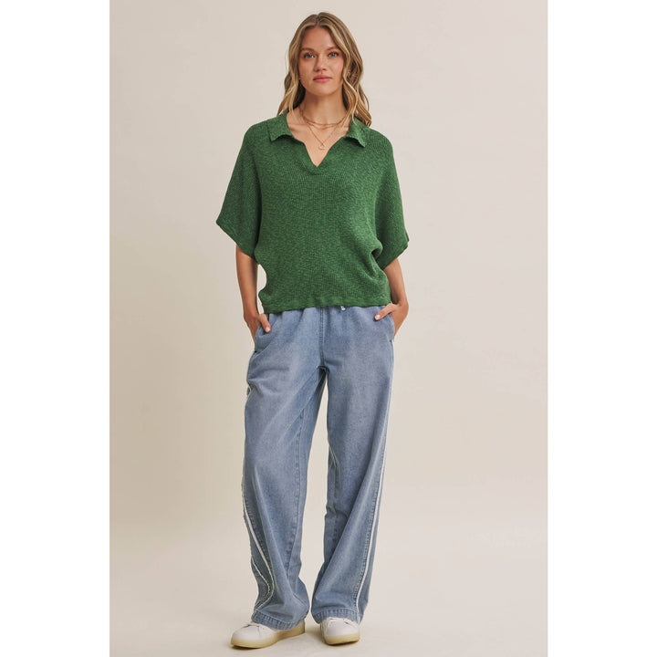 Easy Street Mineral-Wash Denim Track Pants