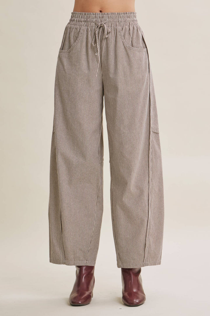 Everyday Favorite Striped Barrel Pants – 3 Colors
