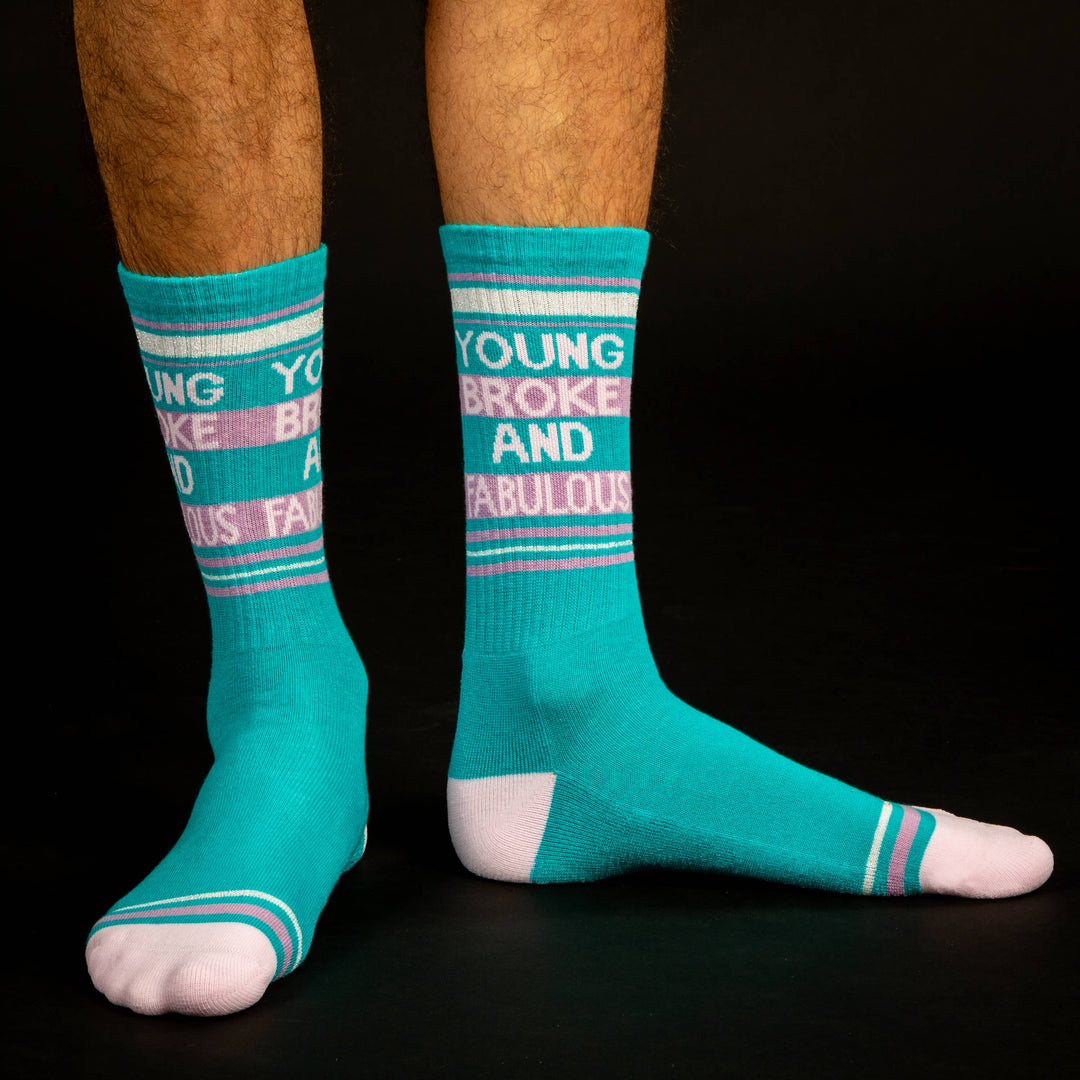 Young Broke and Fabulous Gym Crew Socks