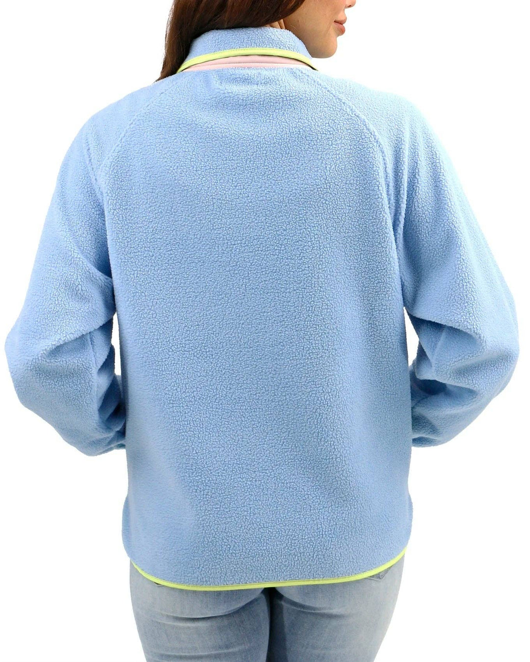 Colorblock Fleece Jacket in Blue-Blush