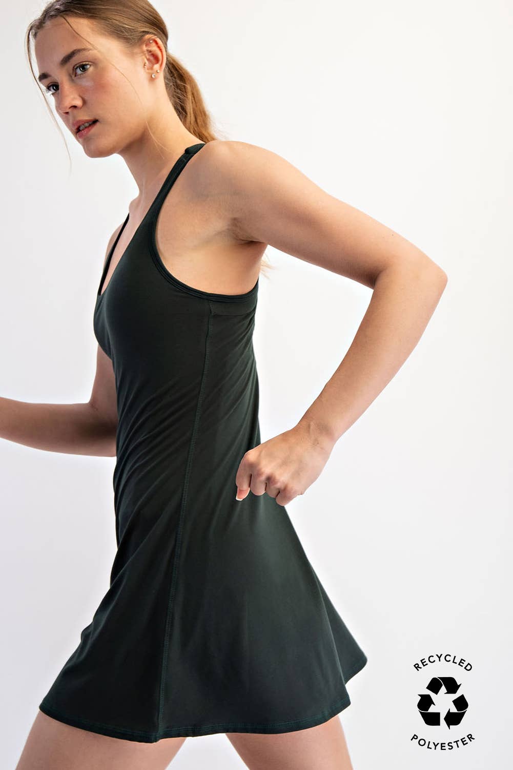 TENNIS ROMPER DRESS - Espresso
