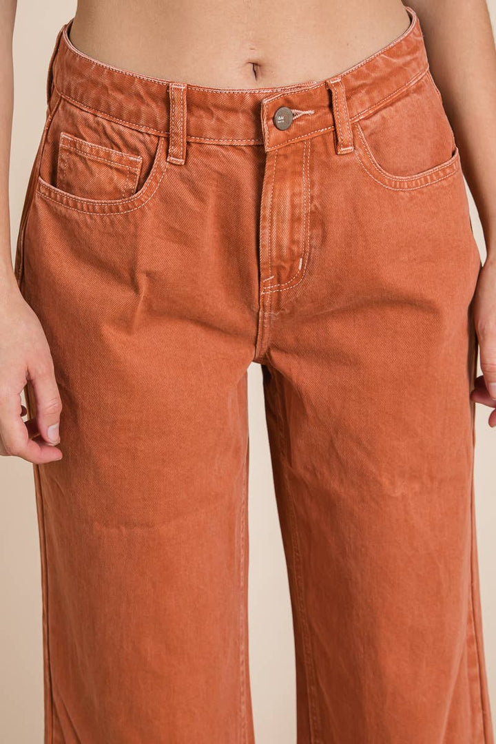 Wide Leg Jeans in Baked Clay