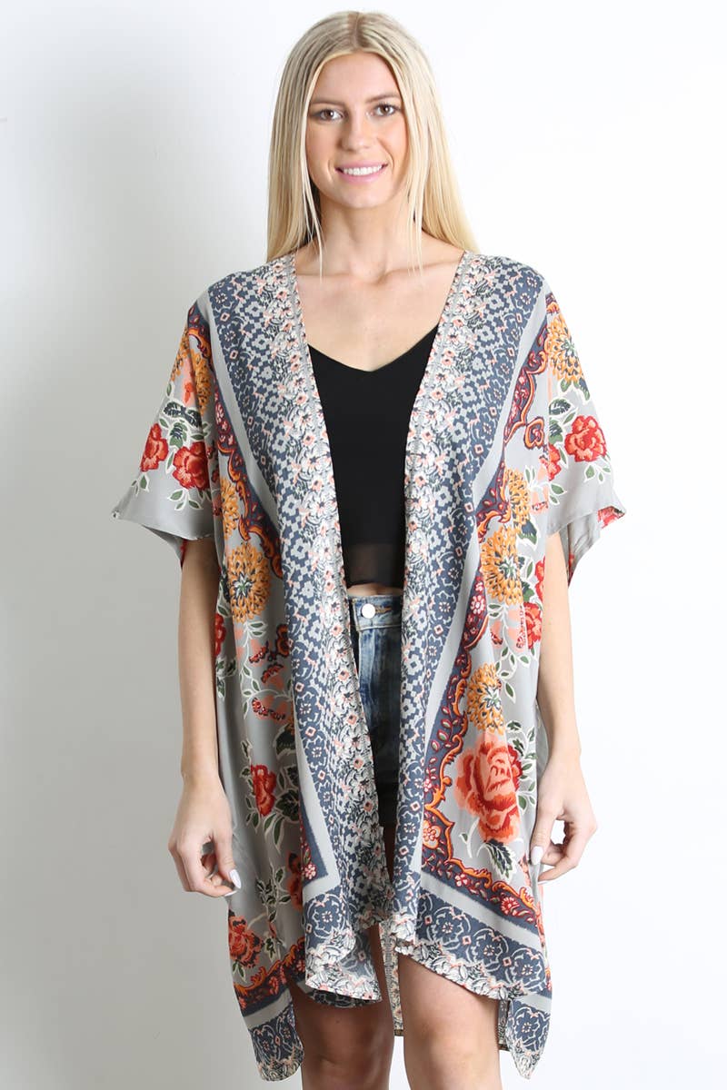 Boho Bloom Lightweight Kimono - 2 COLORS