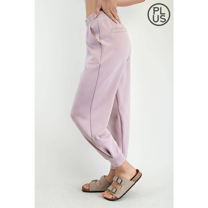 RAE MODE PLUS SIZE MODAL SCUBA FULL LENGTH JOGGER PANT - 3 COLORS