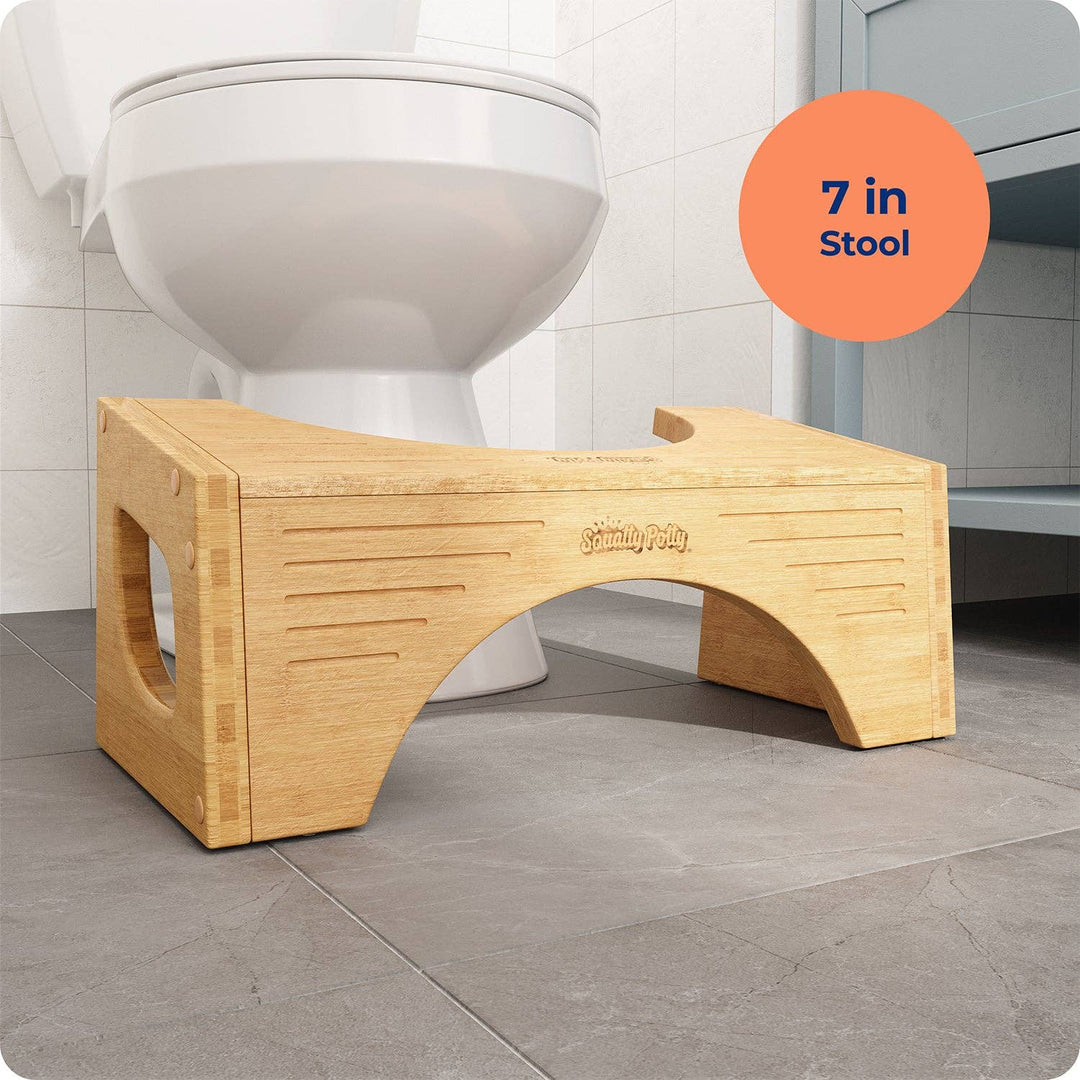Squatty Potty Bamboo Flip 7 & 9" Toilet Stool