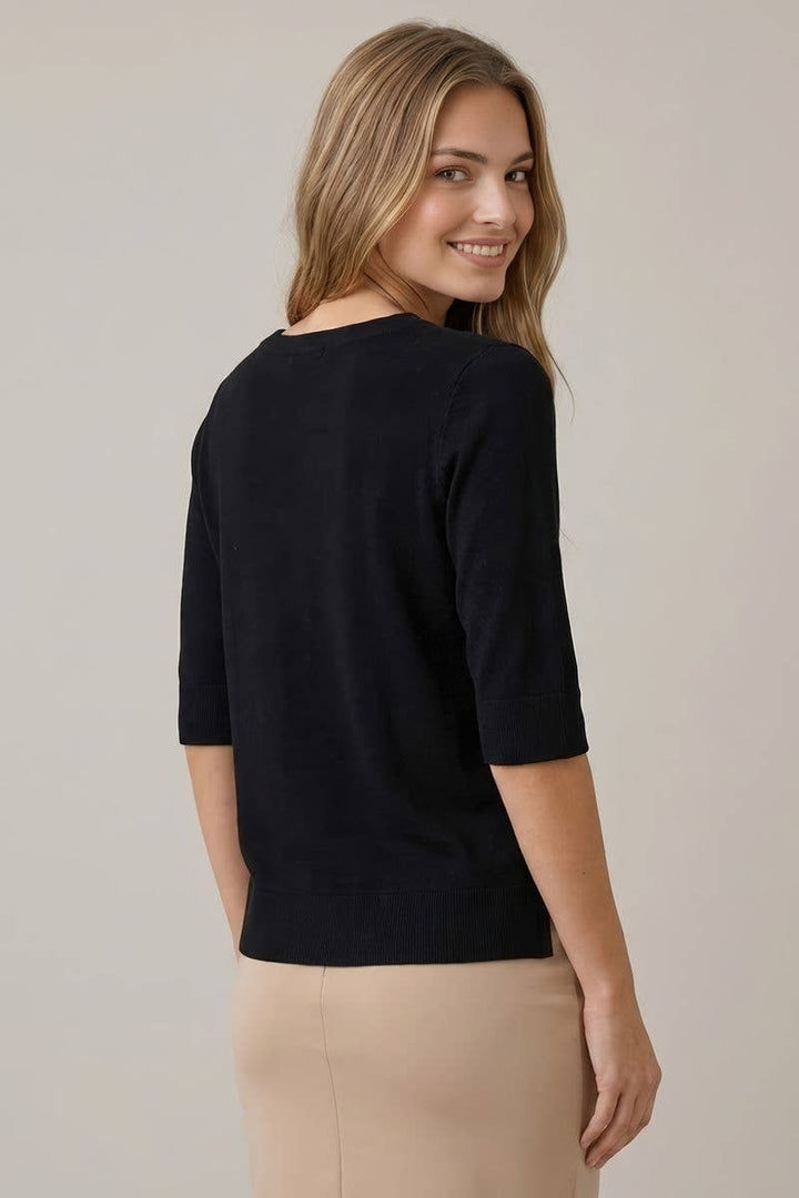 Everyday Elevated Sweater Top - Black