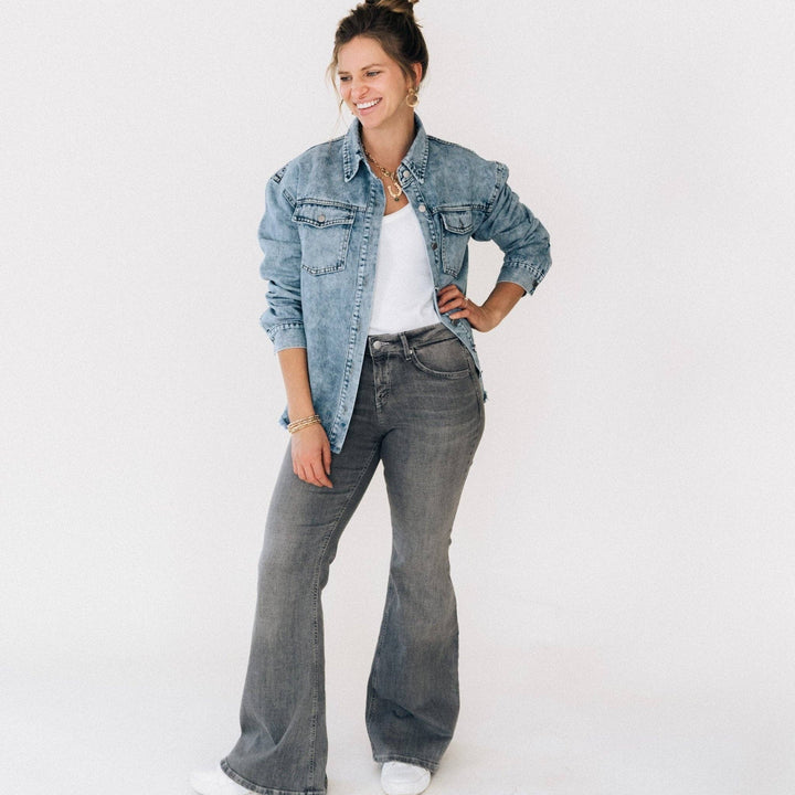 Better Together Raw Hem Denim Jacket - Womens