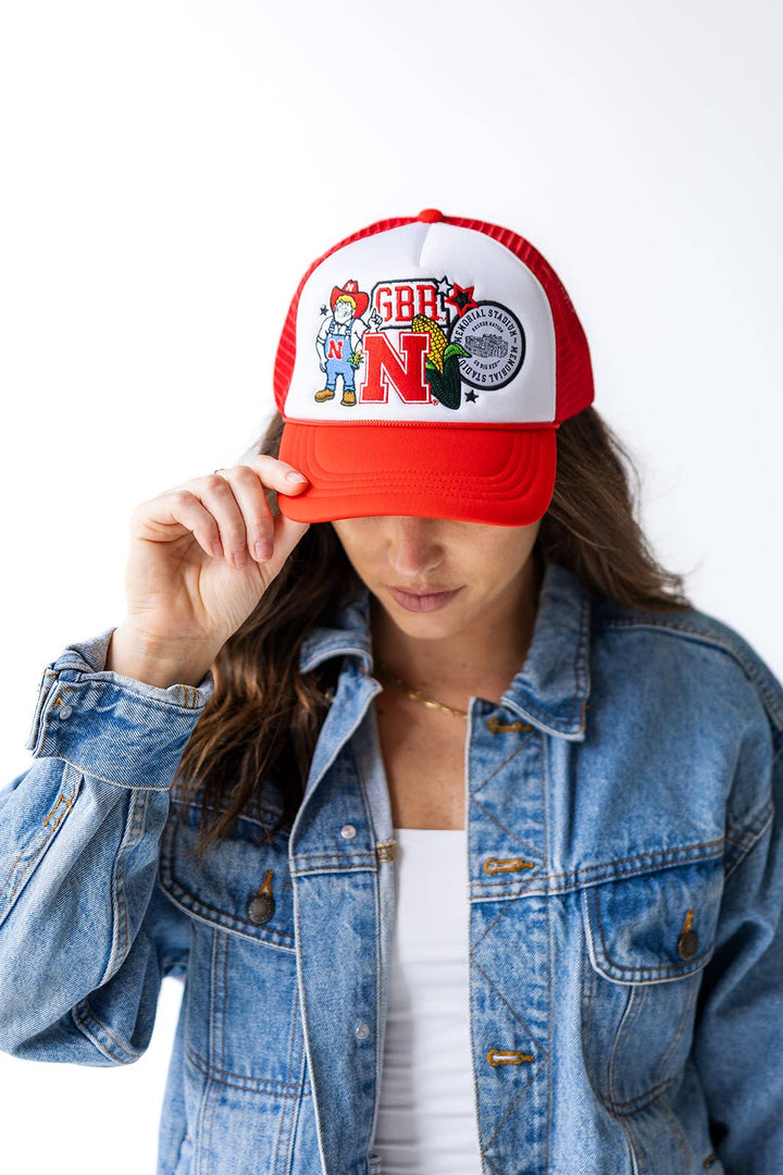 Nebraska Layer Patch Foam Trucker Hat