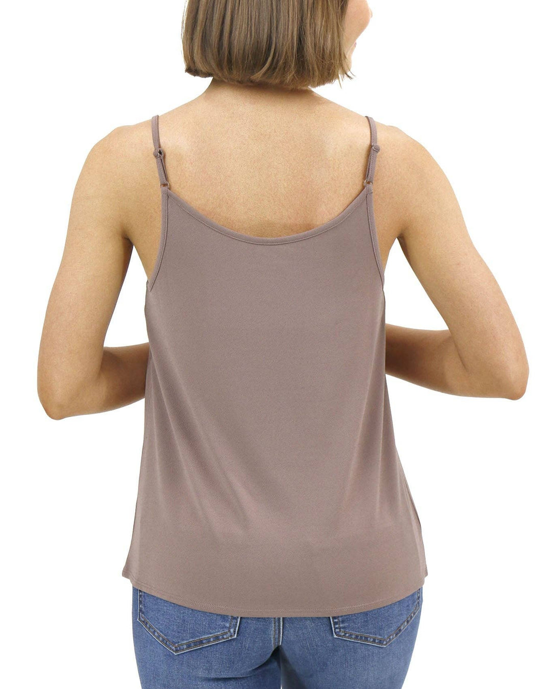 Scoop Neck Cami In Taupe