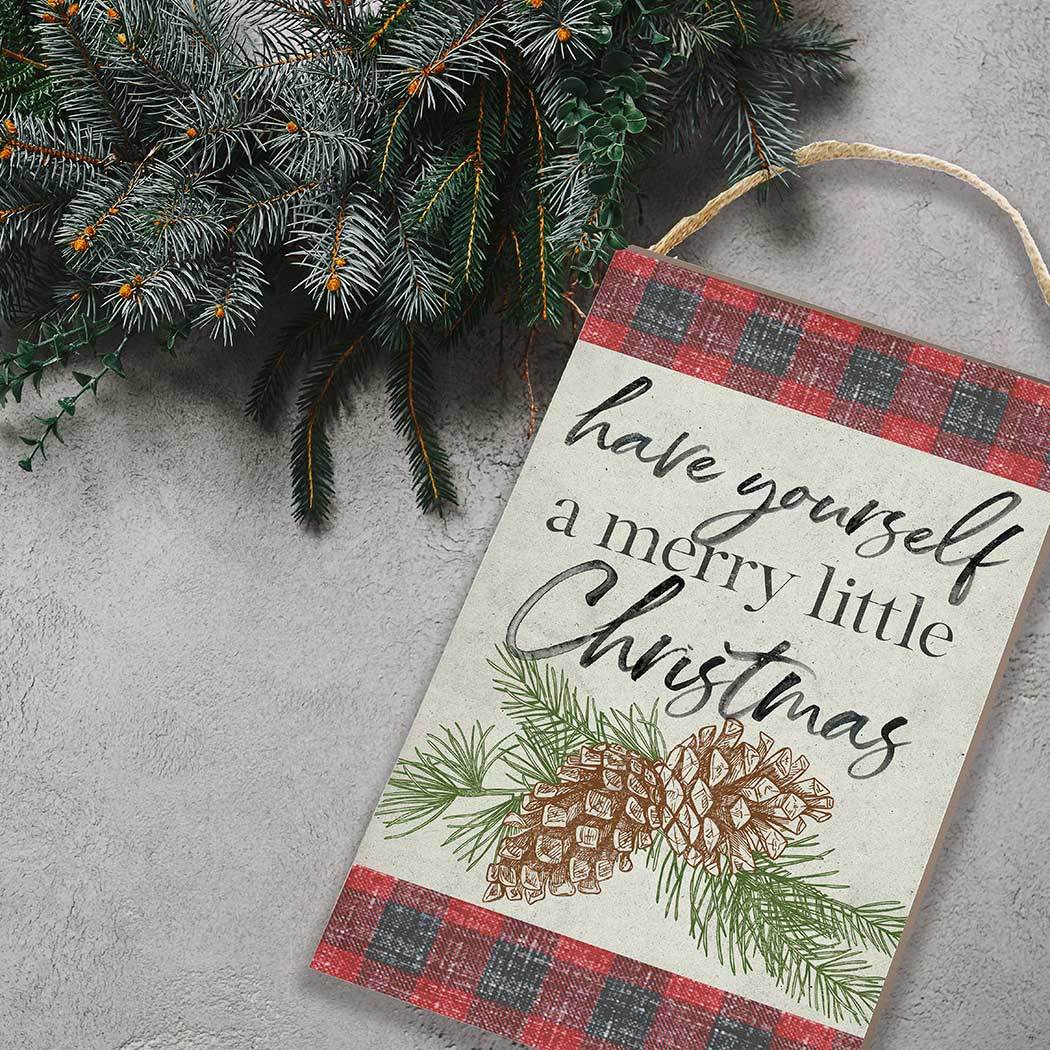 Merry Little Christmas Hanging Sign