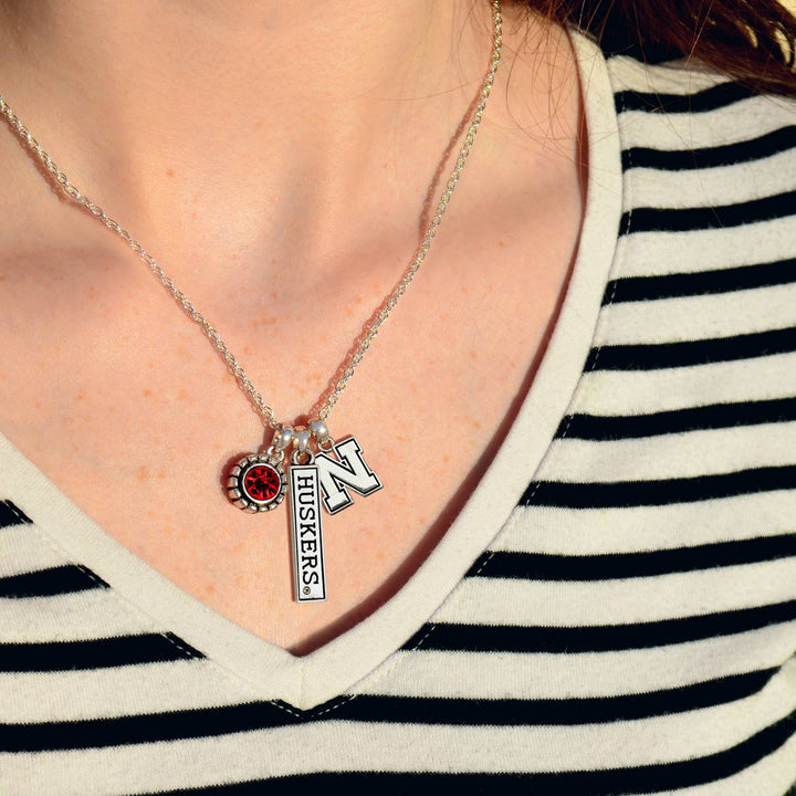 Nebraska Cornhuskers Trifecta Necklace