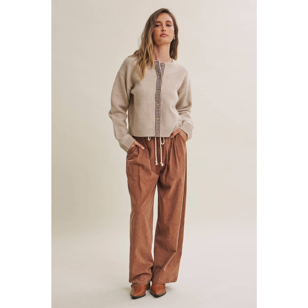 Easy Does It Mineral Wash Wide-Leg Pants - Vintage Camel
