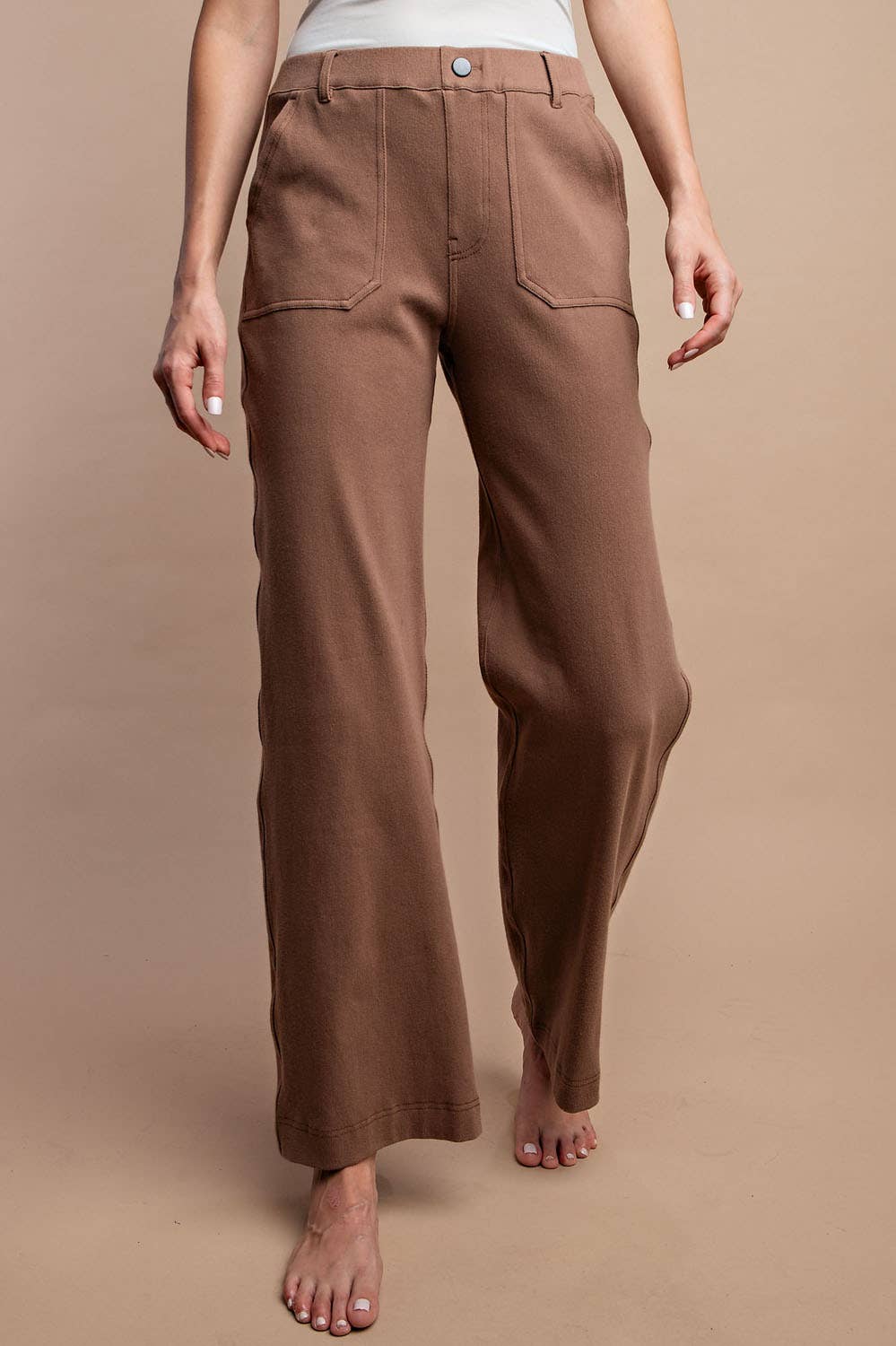 RAE MODE COTTON STRETCH TWILL WIDE PANTS - 2 COLORS