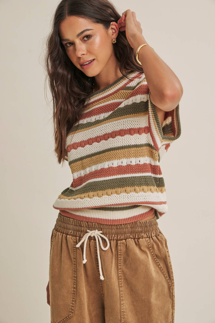 Spice of Life Striped Sweater Top