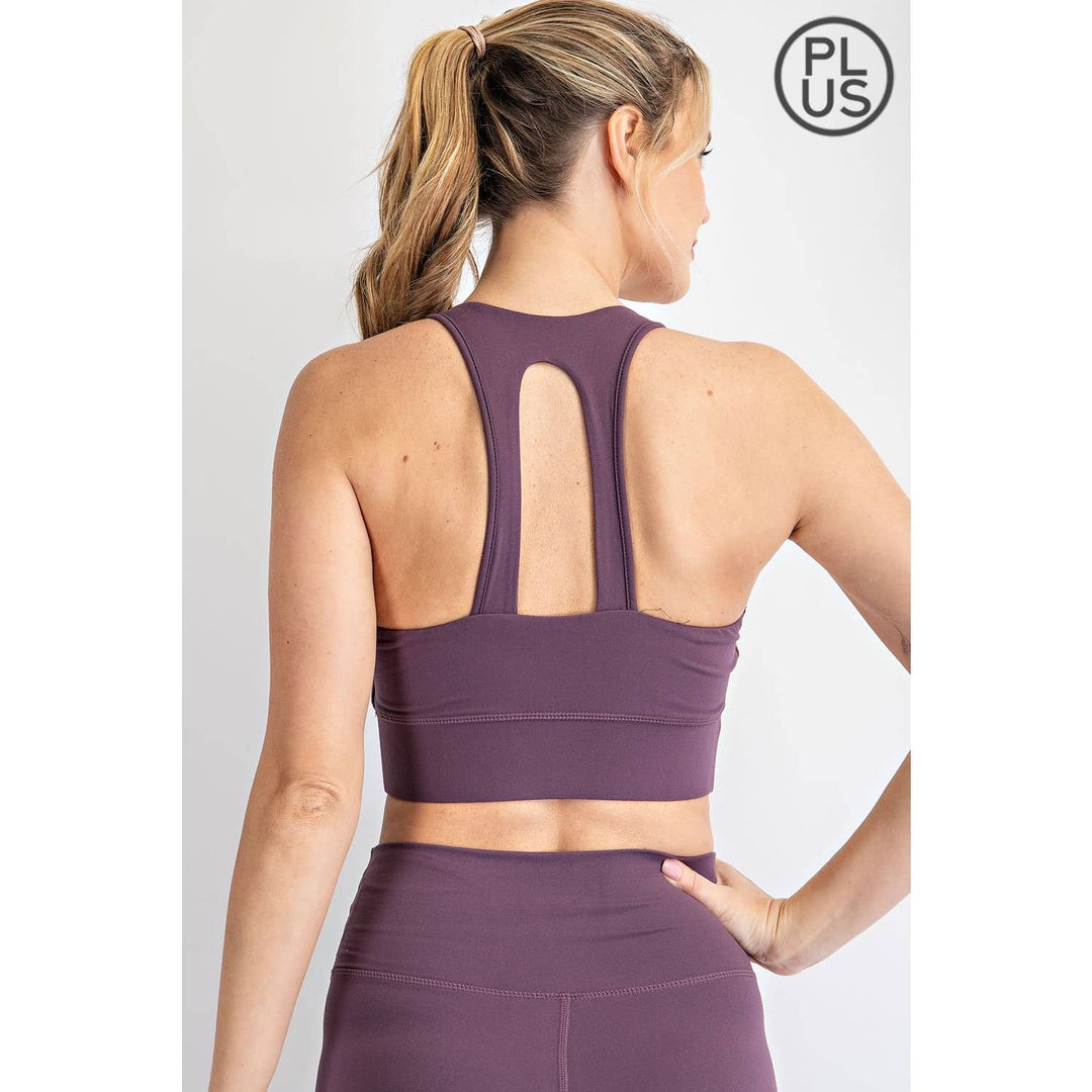 RAE MODE PLUS SIZE U-SHAPE BUTTER BRALETTE SPORTS BRA - 2 COLORS