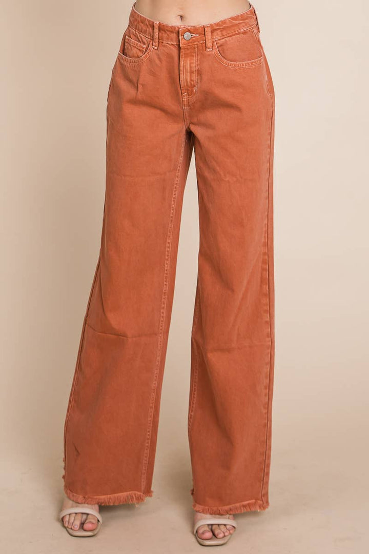 Wide Leg Jeans in Baked Clay