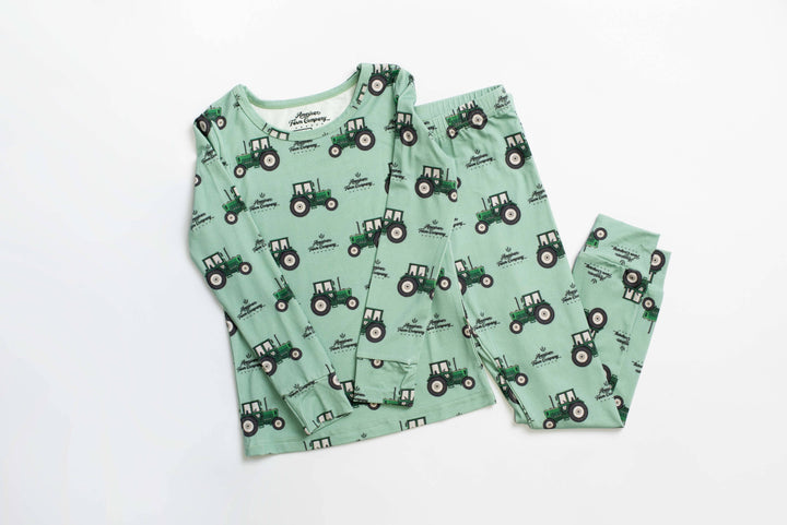 Bamboo AFC Green Tractor Toddler Pajamas