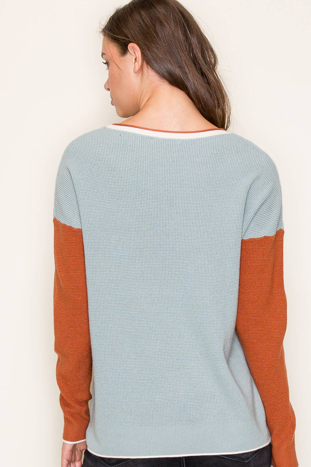 Crew Neck Pullover Sweater in Mist