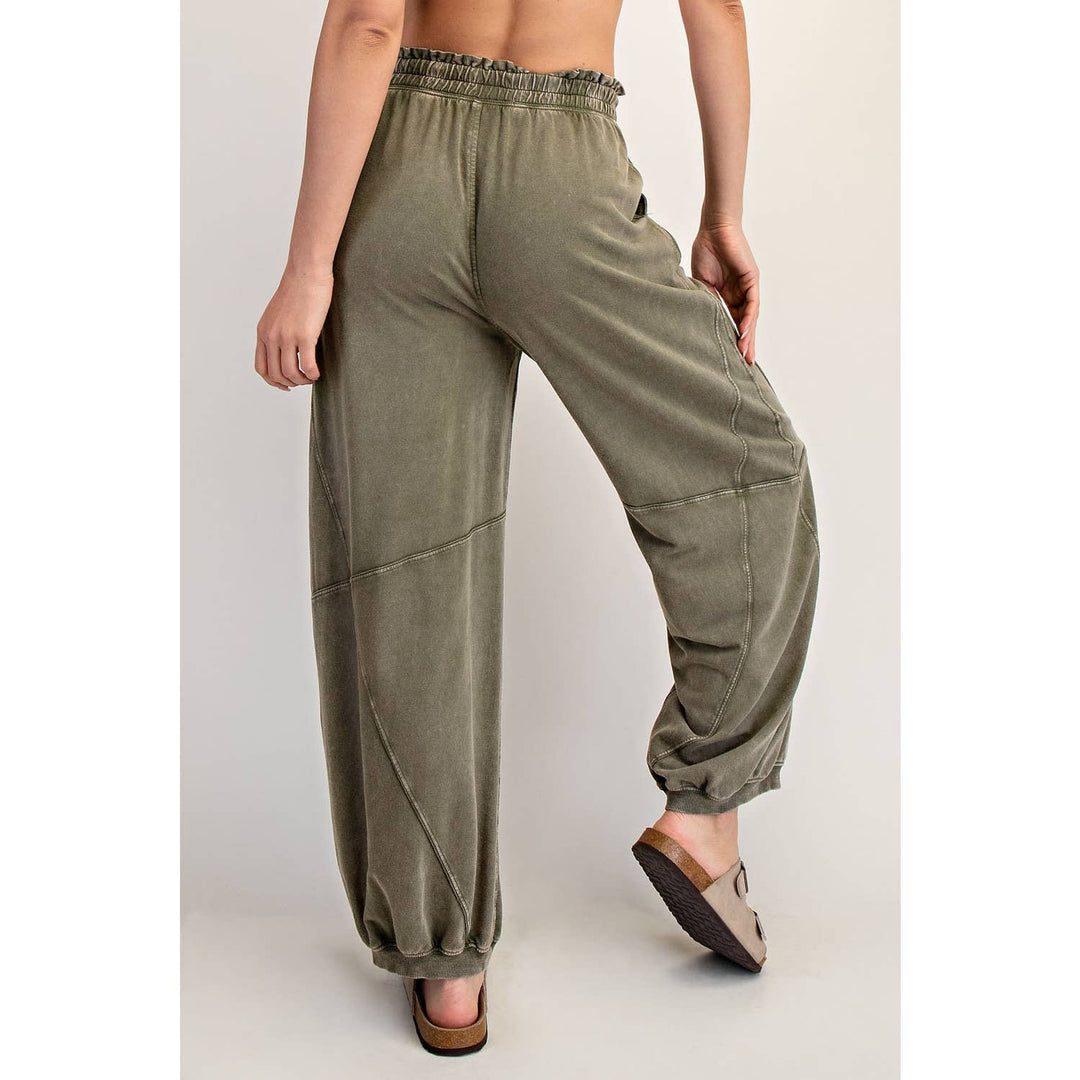 RAE MODE MINERAL WASHED TERRY BUTTER JOGGER PANTS - DUSTY PINK