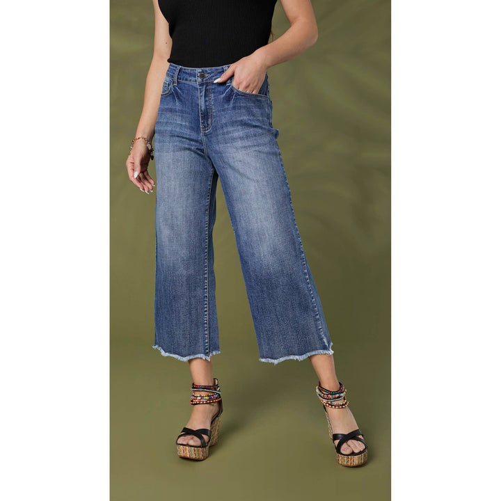Bambu Soft Wide Leg Raw Bottom Capri