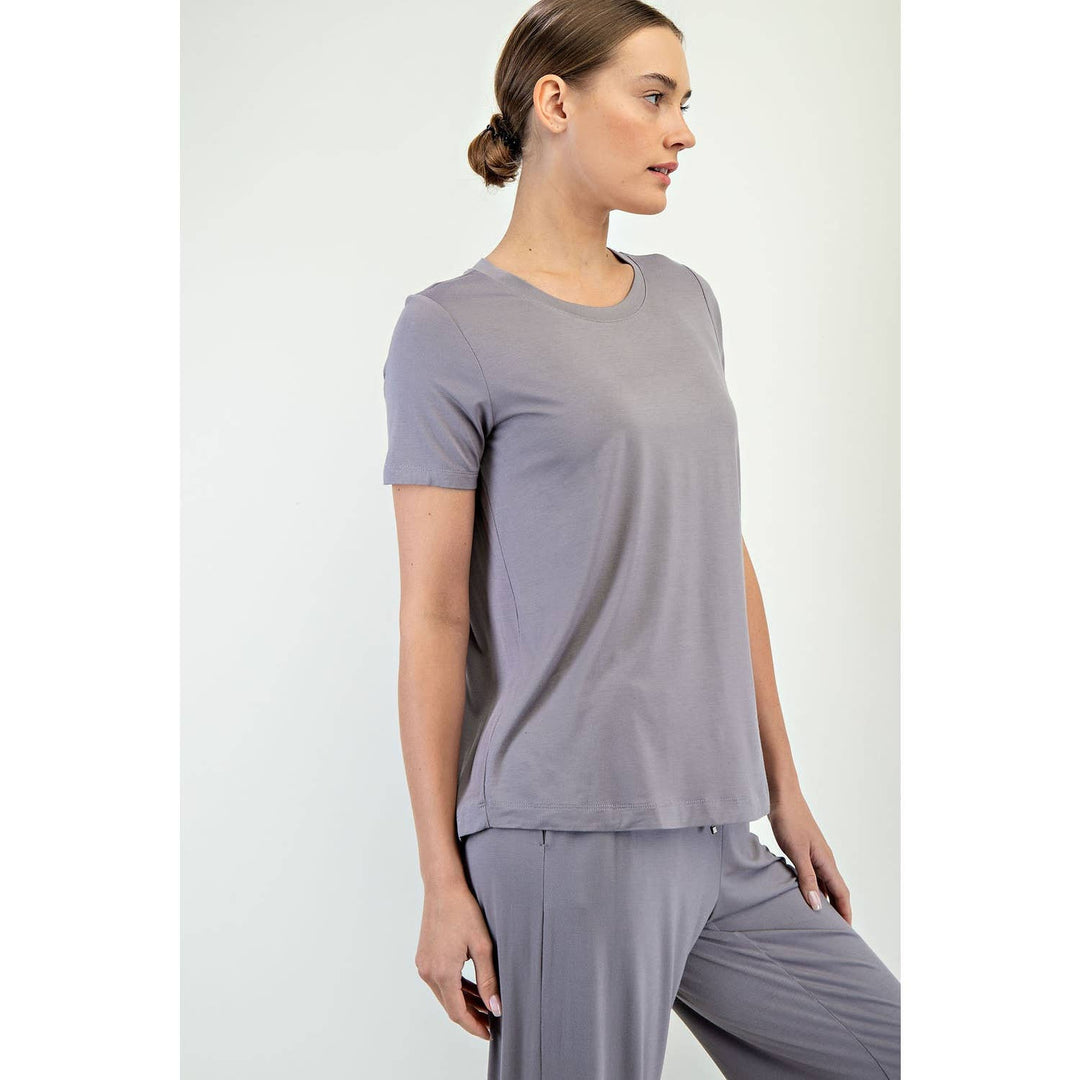 RAE MODE VISCOSE MODAL SHORT SLEEVE TOP - 3 COLORS